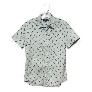 J. Crew Mercantile Flex Bass Printed Button Up Shirt Casual Short Sleeve Small